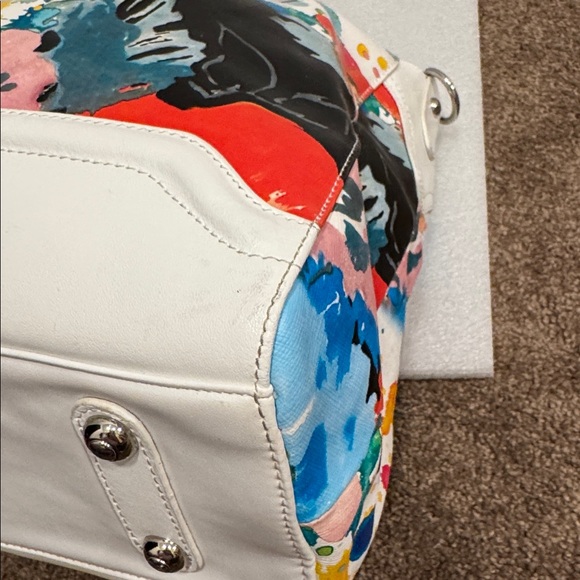 Sharif floral paint splatter shoulder bag purse - Picture 12 of 16